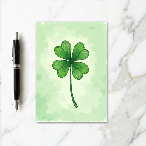Faux Gold Clover Hope Card
