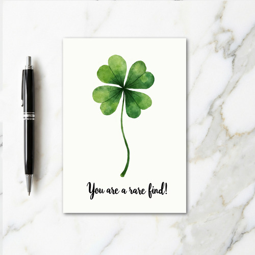 Faux Gold Clover Rare Find Card