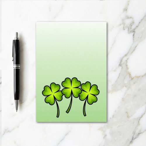 Faux Gold Clovers Luck Card