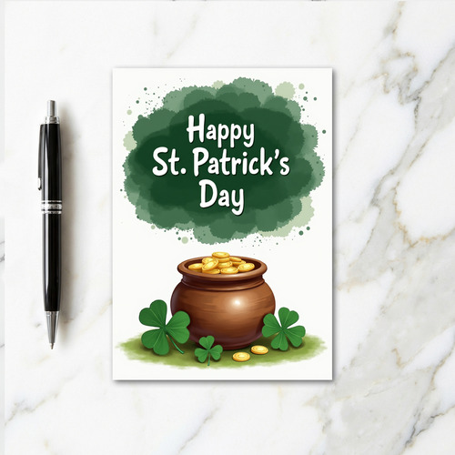 Faux Gold Coins St Patricks Card