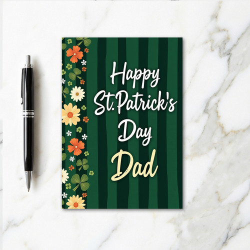 Faux Gold Dads Day St Patricks Card