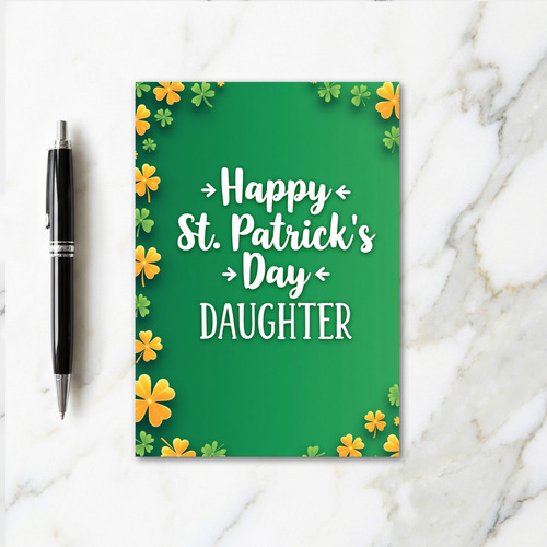 Faux Gold Daughter St Patricks Card