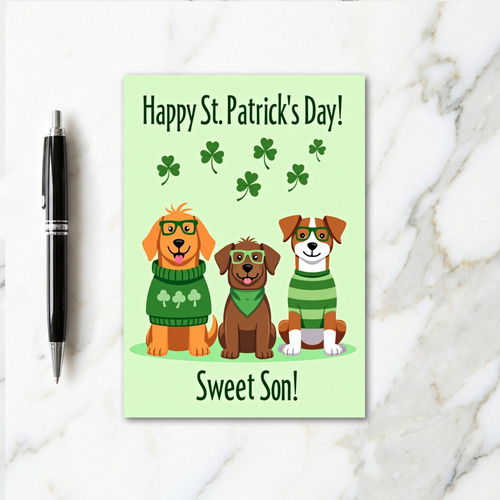 Faux Gold Dogs Happy Day Card