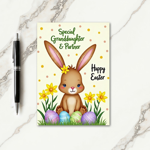 Faux Gold Easter Animal Card