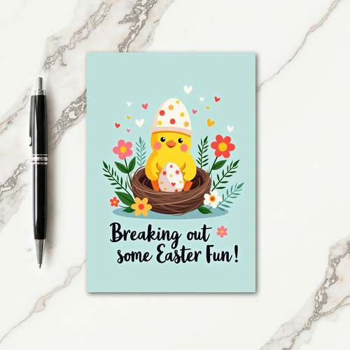 Faux Gold Easter Bird Card