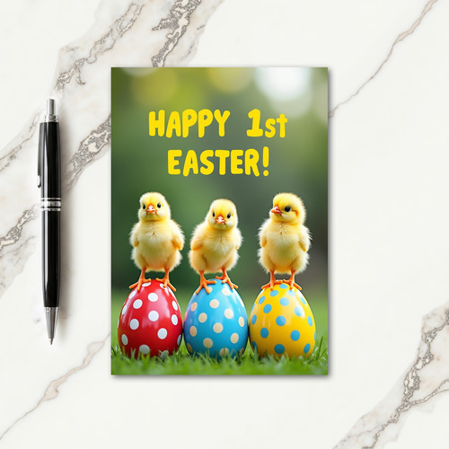 Faux Gold Easter Birds Card