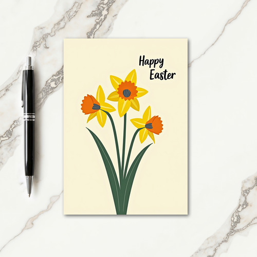 Faux Gold Easter Blossom Card