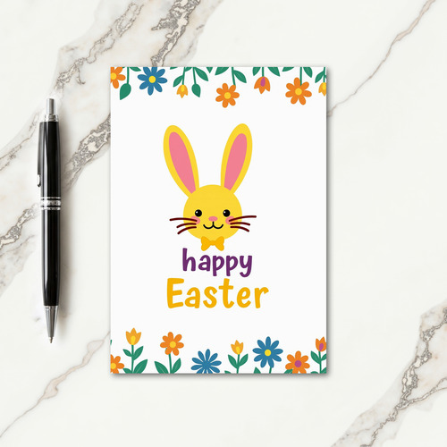 Faux Gold Easter Bunny Spring Card