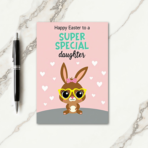 Faux Gold Easter Daughter Card