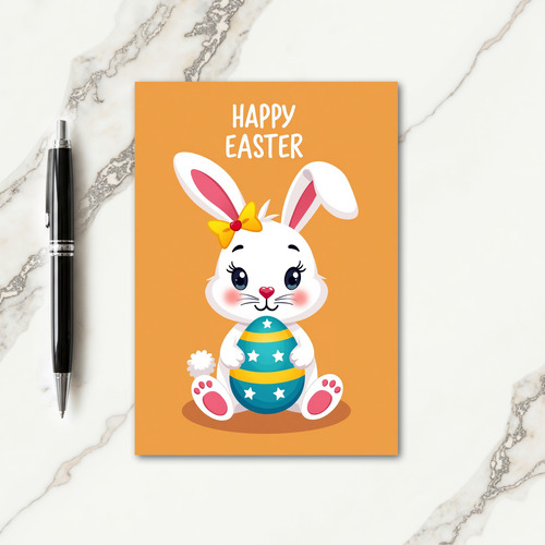 Faux Gold Easter Egg Rabbit Card