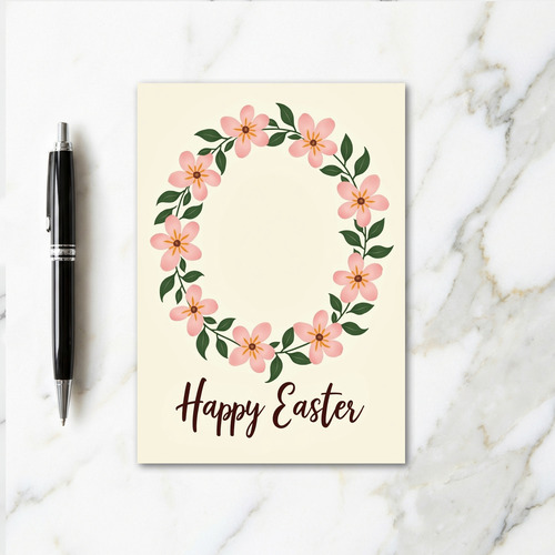 Faux Gold Easter Floral Card