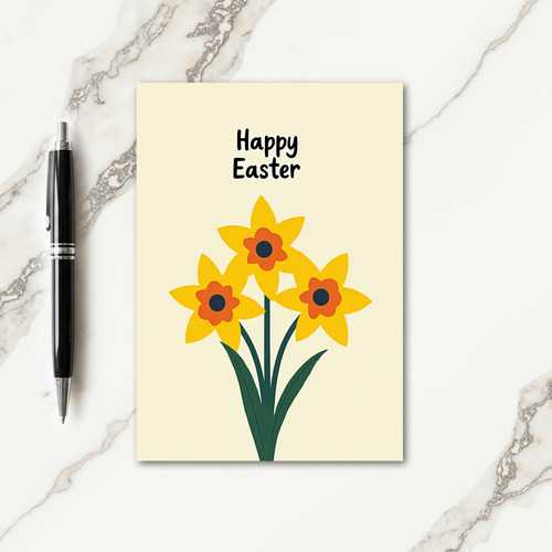 Faux Gold Easter Flower Card