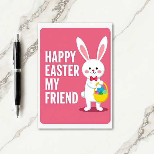 Faux Gold Easter Friend Card
