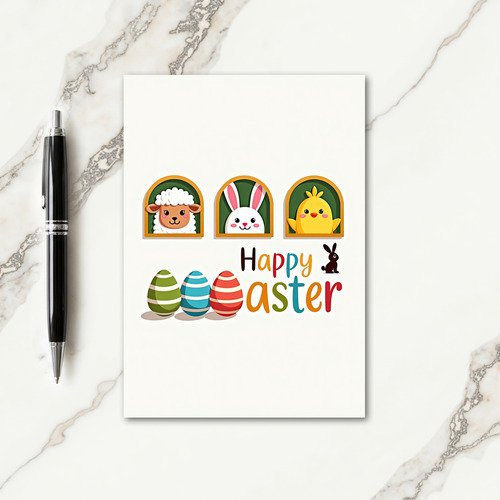 Faux Gold Easter Friends Card
