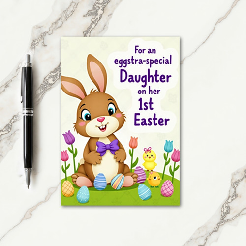 Faux Gold Easter Fun Card