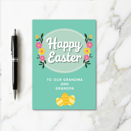 Faux Gold Easter Grandma Grandpa Card