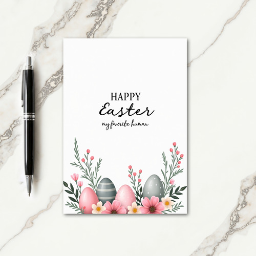 Faux Gold Easter Greetings Card
