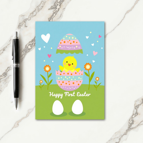 Faux Gold Easter Hatchling Card