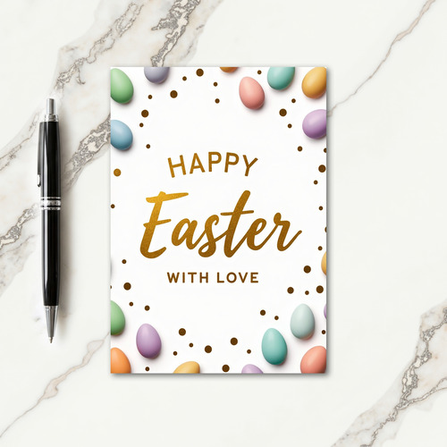 Faux Gold Easter Love Card