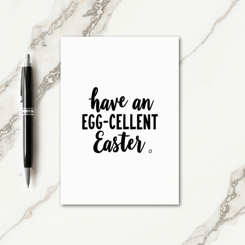 Faux Gold Easter Message Card