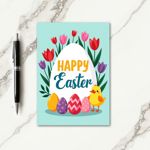 Faux Gold Easter Motif Card