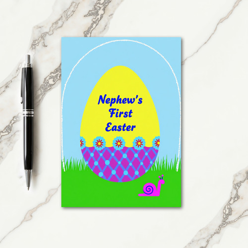 Faux Gold Easter Nephew Card