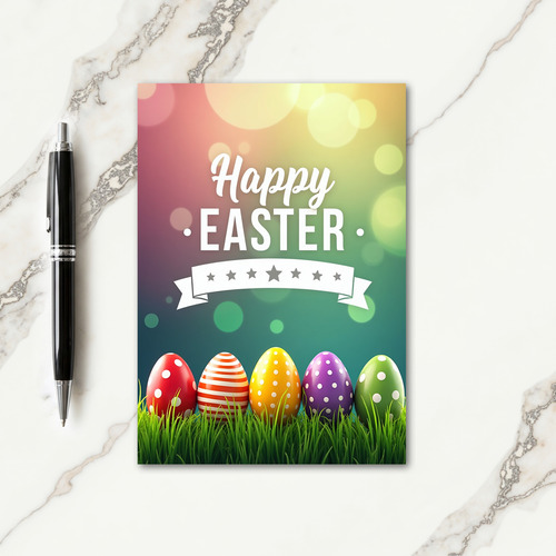 Faux Gold Easter Scene Card