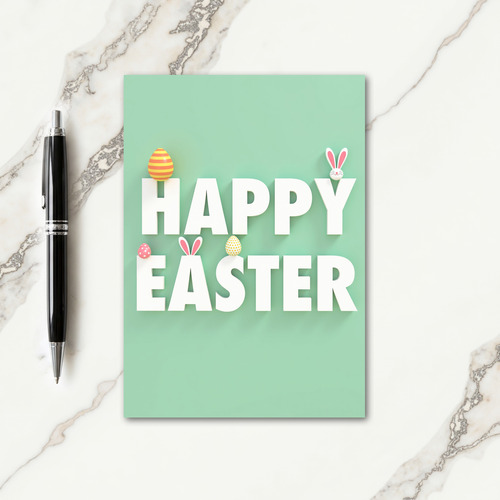 Faux Gold Easter Season Card