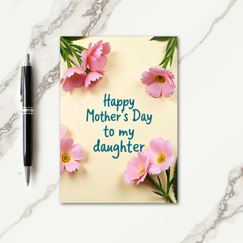 Faux Gold Floral Happy Mothers Day Card