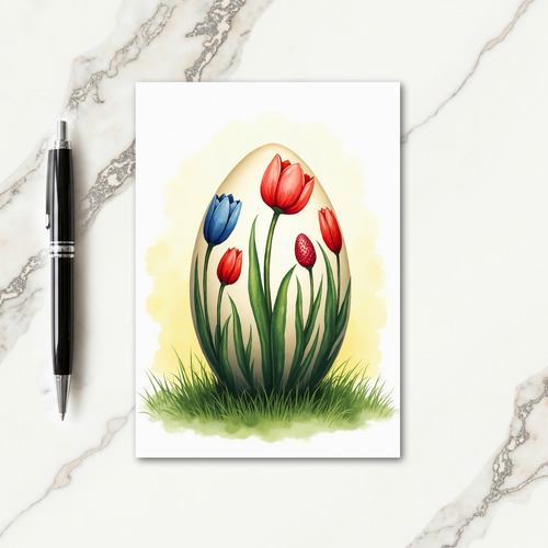 Faux Gold Floral Springtime Card