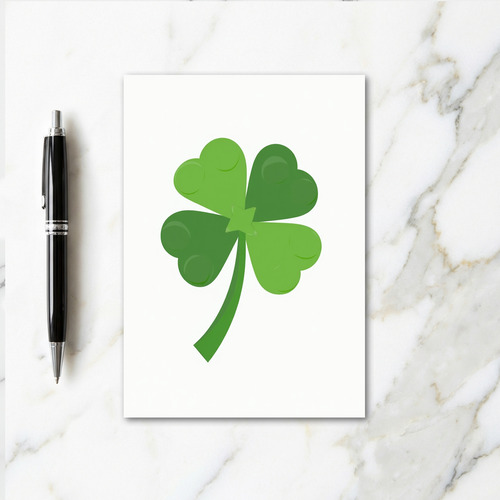 Faux Gold Foil Clover Card