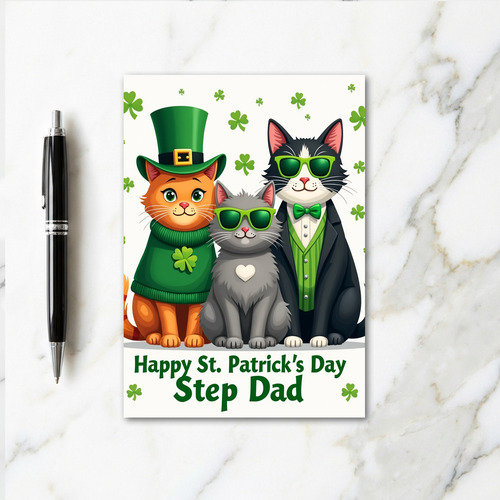 Faux Gold Foil Step Dad Card