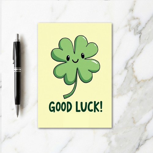 Faux Gold Good Luck Card