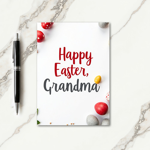 Faux Gold Happy Easter Grandma Card
