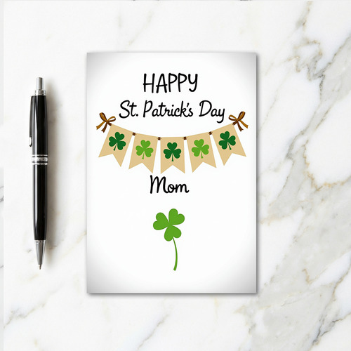 Faux Gold Happy St Patricks Day Mom Card