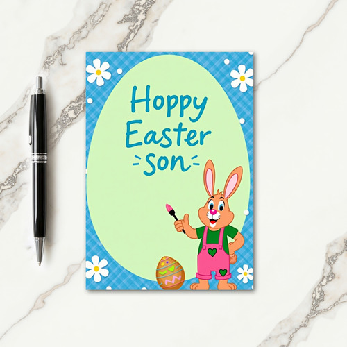 Faux Gold Hoppy Easter Son Card