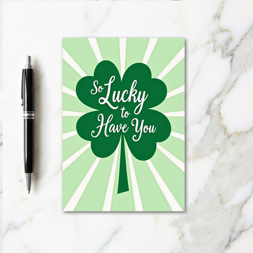 Faux Gold Lucky You Card