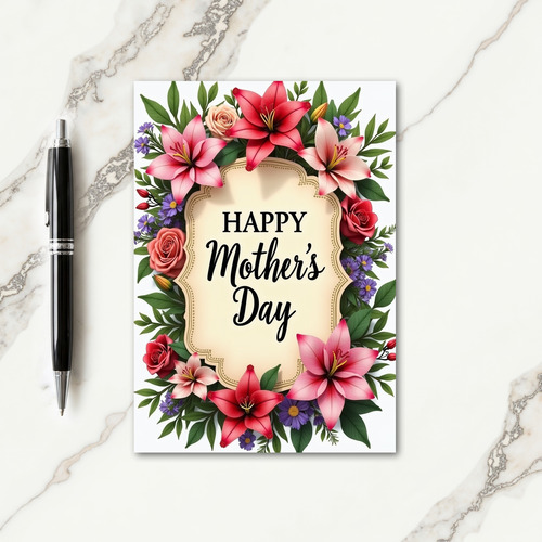 Faux Gold Mothers Day Card