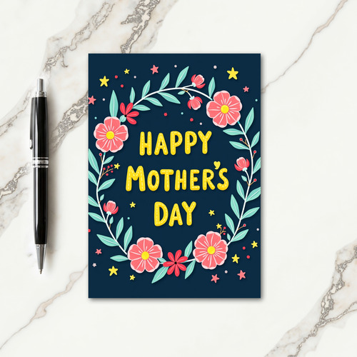 Faux Gold Mothers Day Floral Card
