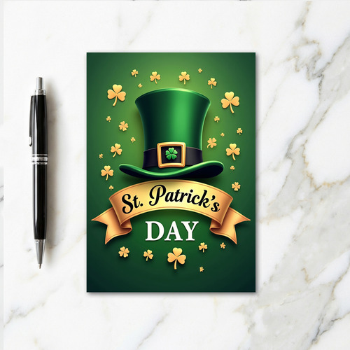 Faux Gold Patrick Day Card