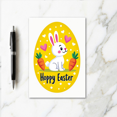 Faux Gold Rabbit Springtime Card