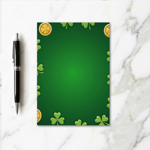 Faux Gold Shamrock Luck Card