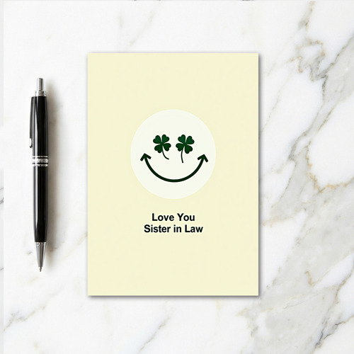 Faux Gold Smile Sister In Law Card