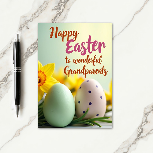 Faux Gold Spring Family Card