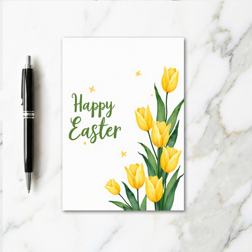 Faux Gold Spring Flower Card