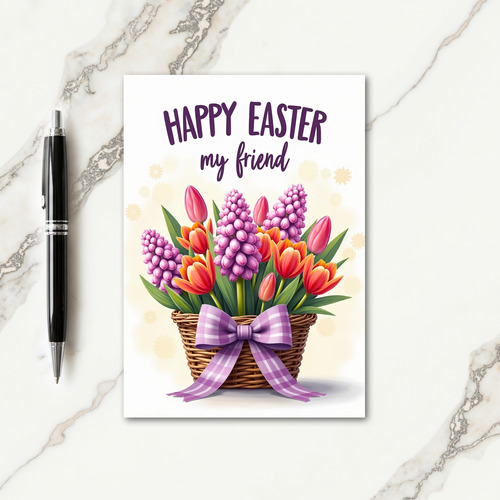 Faux Gold Spring Flowers Card