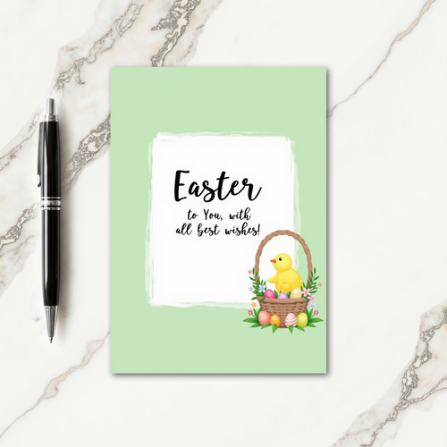 Faux Gold Spring Fowl Card