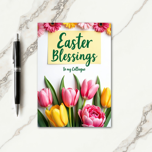 Faux Gold Spring Greetings Card