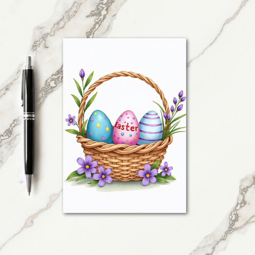 Faux Gold Spring Ovoids Card