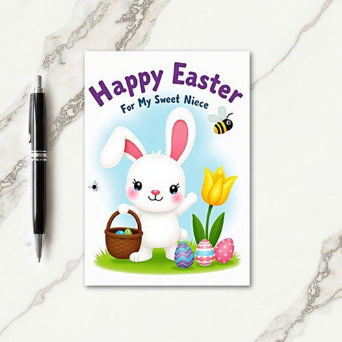 Faux Gold Springtime Holiday Card